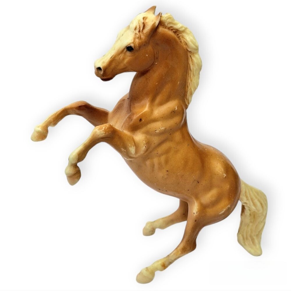 RARE VTG Breyer #183 Rex Palomino Rearing Stallion 1965-85 Repaired Good #1172